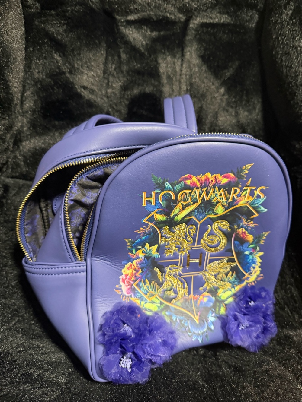 Blue Hogwarts Crest Mini Backpack - Women's Bag